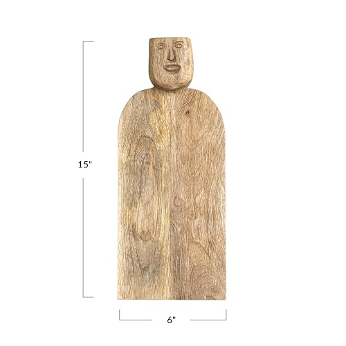 Tabla y Cortaqueso de Madera Mango Tallada a Mano Grande miniatura 4