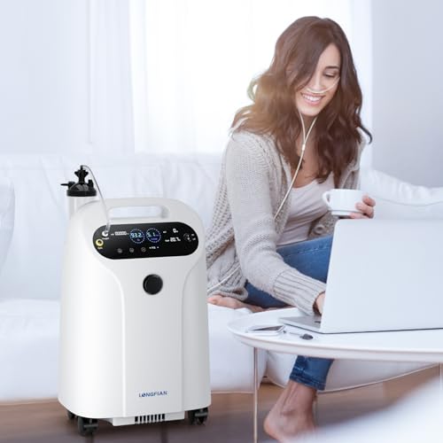 Image of JAY-5HW Medical Oxygen Concentrator 5 Litres for Home | Warranty and Support by Sachdeva Medline | FDA, CE, ISO AND CDSCO APPROVED | Above 93% Oxygen Concentration always from 1 - 5 Litres | Big Display showing live flow rate and oxygen concentration purity | With Nebuliser Feature and All Accessories Included | Low Noise and Low Power Consumption | 25 Years of Experience