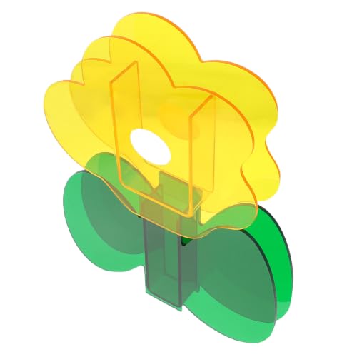 Jarrón acrílico de diseño moderno con forma de flor translúcida 2