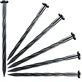 60-Pack 8 Inch Plastic Edging Nails, Landscape Edging Stakes Spiral Nylon Yard Garden Anchoring...