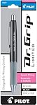 Pilot Dr. Stylo de gel à billes rétractable, pointe fine, barrique métallique gris charbon, encre noire (Grip Limited)36270)