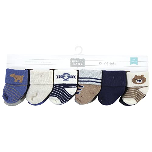 Image of Hudson Baby Baby 8-pack Cotton Rich Newborn and Terry Socks