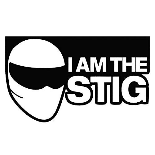 IAM The Stig Auto Hood Bumper Front Sides Bike StickersBlack