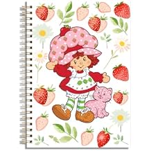 LONGXIN Cute Strawberry Notebook Journal Gifts for Women Girls Kawaii Accessories Strawberry Party Favors Hardcover Spiral Notebook 5.8x8.3