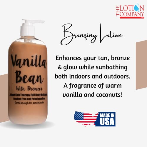 The Lotion Company 24 Hour Skin Therapy Lotion, Bronzing Tanning Lotion For Indoor & Outdoor Sun Tanning, Full Body Moisturizer, Paraben Free, Made In Usa, W/ Aloe Vera, 16 Ounces #TOP4