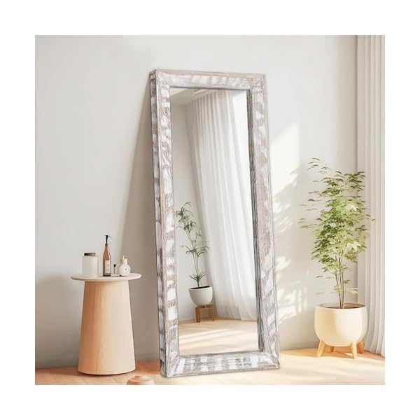   AAZZKANG-Mirror-Full-Length-Rustic-Wood-Framed-Floor-Mirror-59x24-Rectangle-Large-Walll-Mirror-for-Bedroom-Living-Room-Entryway