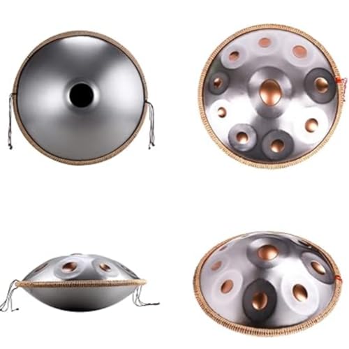 Handpan acero inoxidable 12 notas dorado 22 pulgadas miniatura 6