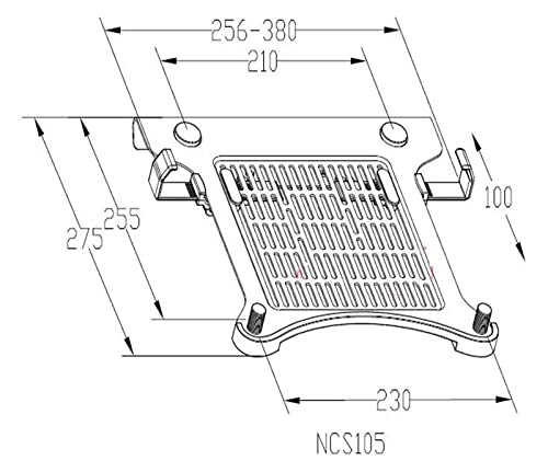 Plateau ordinateur portable DA1-TRAY robuste en acier pour support de moniteur - 4