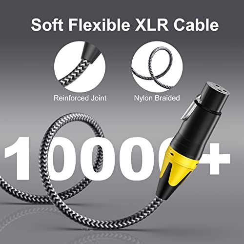 Larxavn Xlr Cables, Xlr Cable 10 Ft Heavy Duty Microphone Cable Xlr Male To Female Nylon Braided Xlr Microphone Cable #TOP2