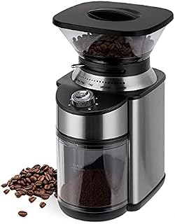Conical Burr Coffee Grinder, Stainless Steel Adjustable Burr Mill with 19 Precise Grind Settings, Electric Coffee Grinder for Drip, Percolator, French Press, American and Turkish Coffee Makers