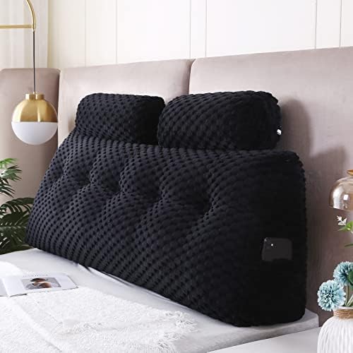Gpround Wedge Headboard Pillows + Head Roll Pillow Bed Wedge Pillow for Headboard Large Bolster for Bed Rest Reading Pillows Backrest Pillows for Sitting in Bed Backrest Positioning Support