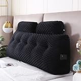 Gpround Wedge Headboard Pillows + Head Roll Pillow Bed Wedge Pillow for Headboard Large Bolster for