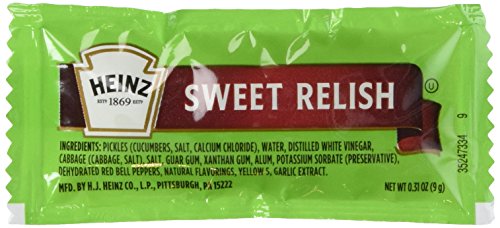 pickle relish packets - Heinz Sweet Relish, 0.31-Ounce Single Serve Packages (Pack of 200)