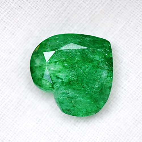 Ramagems Colombian Natural Green Emerald Gemstone For Jewelry Making Heart Cut Certified Emerald Panna Stone Approx 3-5 Cts Genuine Healing Crystal #TOP1
