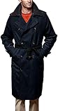 LONDON FOG Men's Iconic Trench Coat, Dark Navy, 42R
