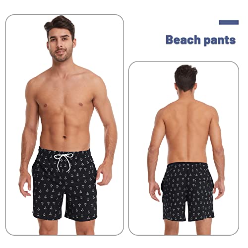 FEIXIANG Mens Quick Dry Swim Trunk with Breathable Mesh Lining Beach Shorts with Pockets