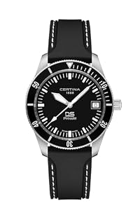 Certina Ds Heritage Standard C0444101705000 - 40.5mm Quartz Black Rubber Watch