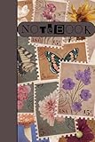  Vintage Stamp Notebook: Vintage Aesthetic Postage Stamp Themed Notebook  Ruled Lined Diary  Cute Note Taking, Crafting Journal  120 Pages, 6 x 9\