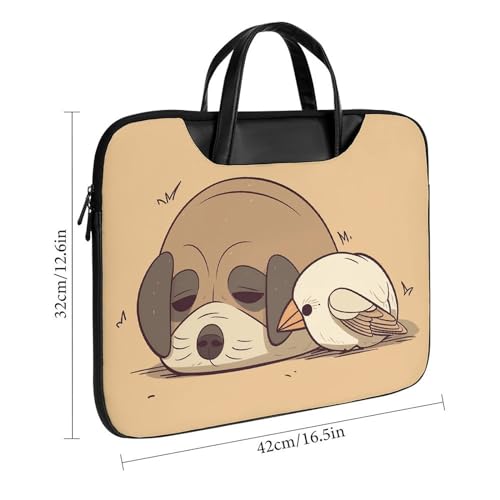 Bolso bandolera para laptop 17" impermeable estilo Perro y Pájaro miniatura 3
