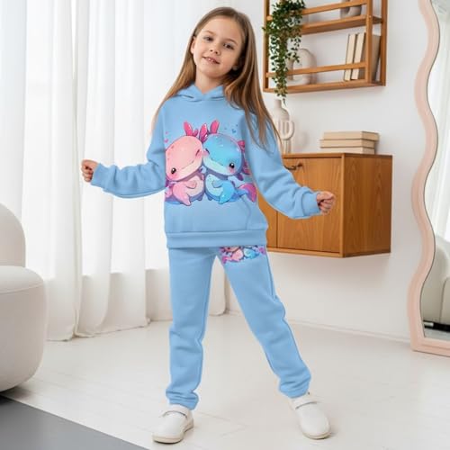 WELLFLYHOM Girls Hoodies and Pants Set Graphic Sweatsuit Long Sleeve Sweatshirt and Jogger Pant Sets Fall Outfits3