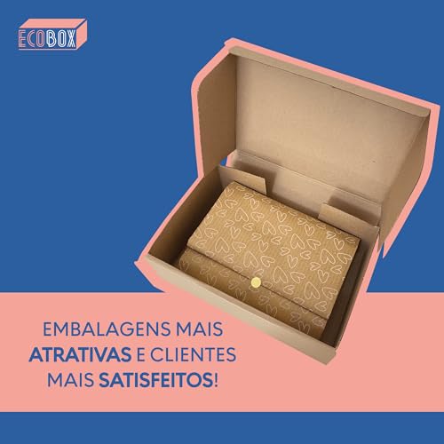 Papel Seda Kraft Premium Estampa Coração 30x70cm 100 Folhas Cor Branco