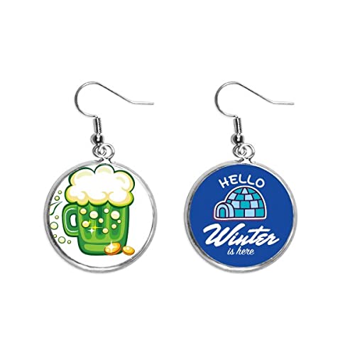 Pendientes de trébol de cuatro hojas ligeros que no pesan para San Patricio