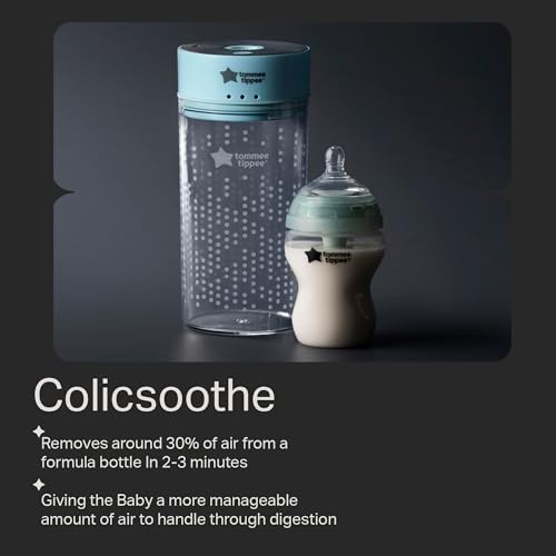 Colicsoothe Anti-Colic Air Remover Bottle by Tommee Tippee - Relieves Colic, Gas, and Discomfort in Newborns, Infants & Babies, Advanced Air Removal Technology for Symptom Relief