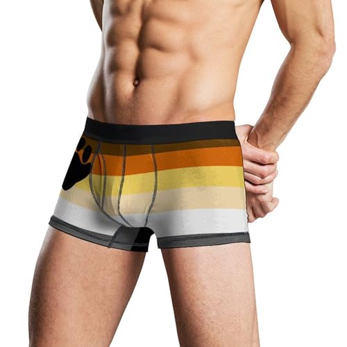 Bear Gay Proud Flag Mens Boxer Brief Funny Underwear Trunks Breathable Soft Printed Shorts3