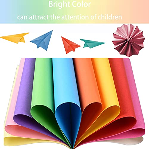 Image of A4 Size Vibrant Color Sheets for Origami Art and Craft Set of 100 Sheets Origami Project, Project, Assignment, Paper Decoration, File Decoration Size - 28x21 Cm (28x21 Origami Sheets 100)