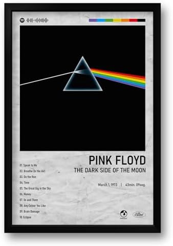Quadro Álbum Spotify The Dark Side of the Moon - Pink Floyd - 40x...