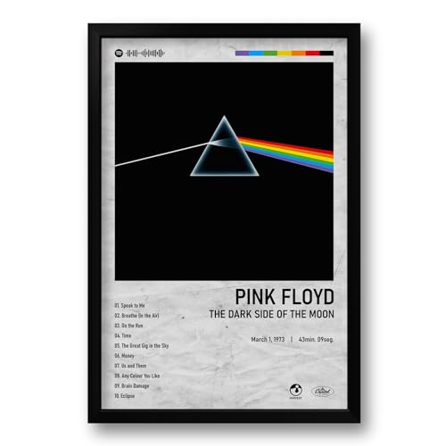 Quadro Álbum Spotify The Dark Side of the Moon - Pink Floyd - 40x...