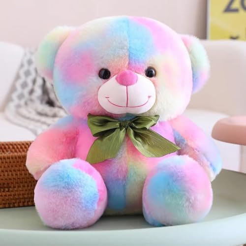 Image of Storescent Rainbow Teddy Bear 30cm - Soft Plush Toy for Kids, Cute Stuffed Animal for Baby Boys & Girls, Ideal Birthday Return Gift & Nursery Room Decor