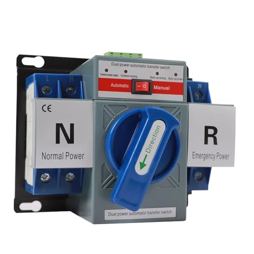 Commutateur de transfert automatique 2P 63A en cuivre rouge et plastique haute performance
