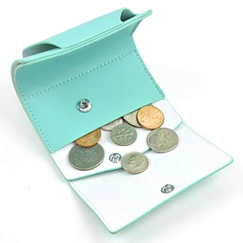 Malta Genuine Leather Mini Trifold Wallet For Women Girls Kids Card Holder Coin Purse Minimalist School. (Orange) #TOP5