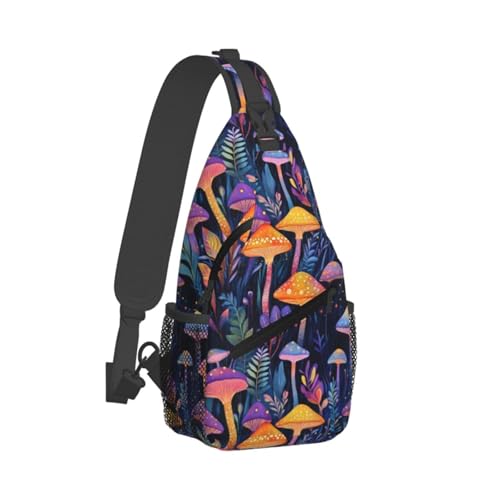 Sac à bandoulière champignon pour homme et femme, banane réglable