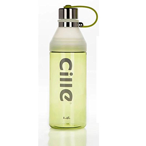 Chinashow 23 oz Great Plastic Sports Water Bottle Frosted Transparent Leak Proof Water Bottle with Portable Rope[yellow]