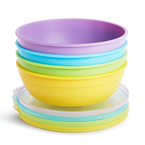Munchkin® Love-A-Bowls™ 10 Piece Baby Feeding Set, Includes Bowls With Lids And Spoons, Multicolor #TOP4