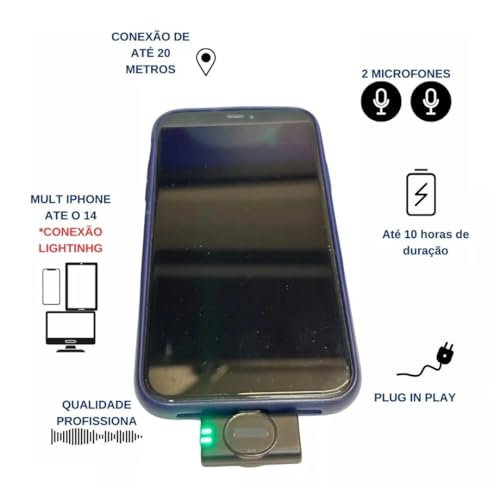 Microfone de Lapela MK18 sem Fio Transmissão Sem Fio Cancelamento de Ruído 40 H Tempo de Trabalho Co