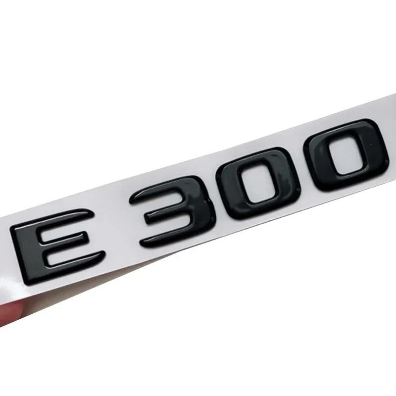 Logo E 300 4MATIC de coffre de voiture | Finition de luxe ABS noir brillant pour Mercedes W213