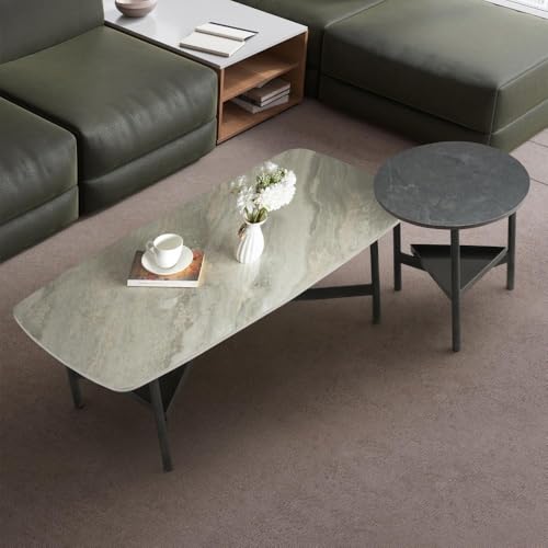 Image of Wakefit Center Table | 1 Yr Warranty | Coffee Table for Living Room Wooden, Tea Table for Living Room Wooden, Sofa Table, Free Installation from Brand, Modern Multi-Functional & Wobble-Free(Malbr)