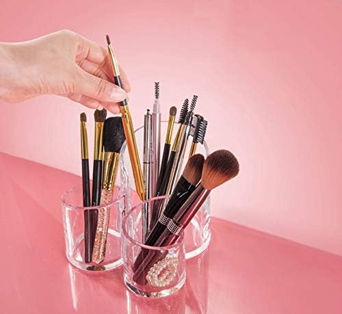 BS-MALL Makeup Brush Organizer for Countertop Display Container Cosmetics Brushes Desk Stand Different Size Brushes