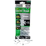 TOGGLER Alligator AF5 Flanged Anchor with Screws, Polypropylene, Made in US, for #4 to #9 Fastener S
