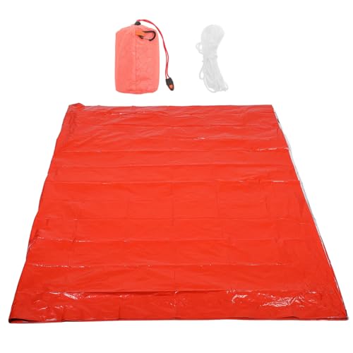 VICASKY 1 Set Emergency Survival Sleeping Tent Thermal Bivy Sack Warm Keeping Blanket for Camping Hiking Durable Protection Multipurpose Emergency Shelter
