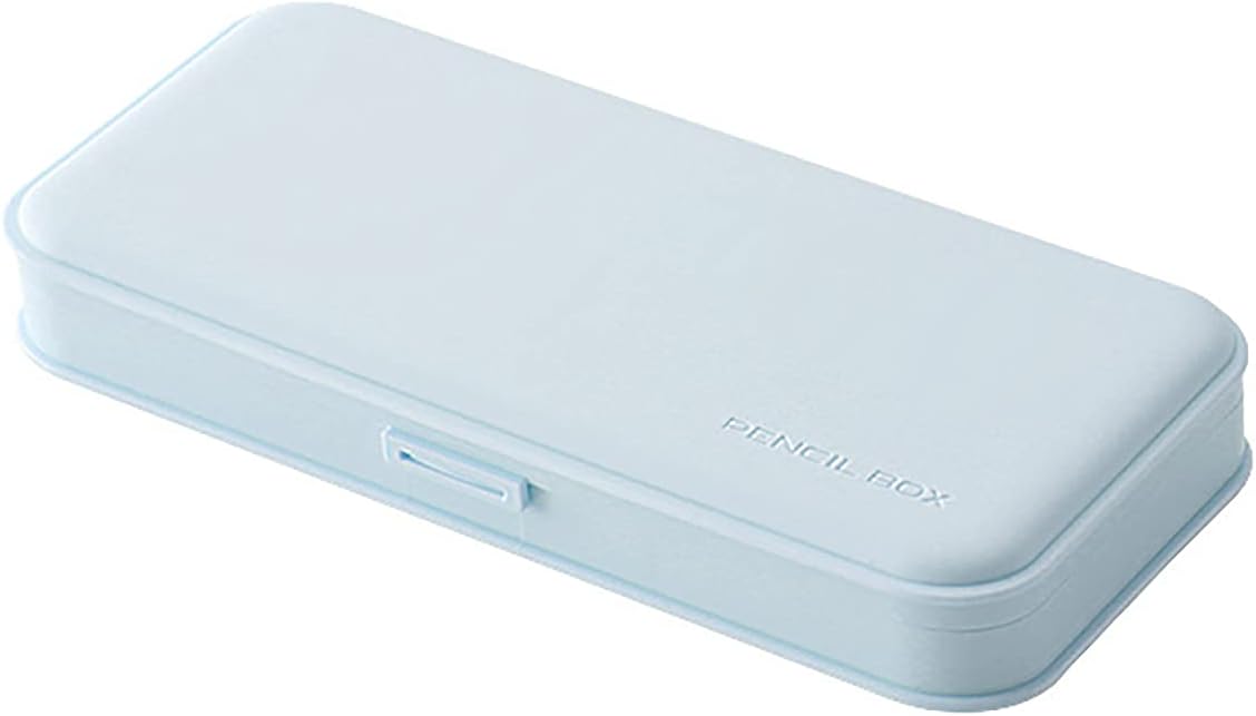 Multi Functional Waterproof Pencil Case, Doraking Brief PP Plastic Frosted Pen Pencil Stationery Storage Box Pencil Case Students Stationery Holder Box for Pens Pencils Markers (Blue)