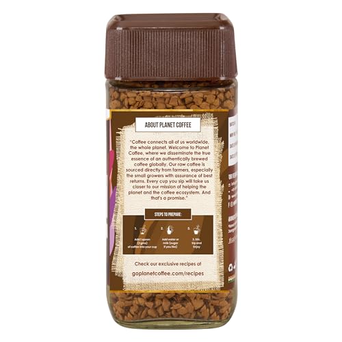 Image of Planet Coffee | Mocha DELIGHT Coffee | 100 Gms Jar | Pure Arabica | Freeze-Dried Instant Coffee | No Added Sugar | Makes 50 Cups | Medium Roast | Flavoured Coffee