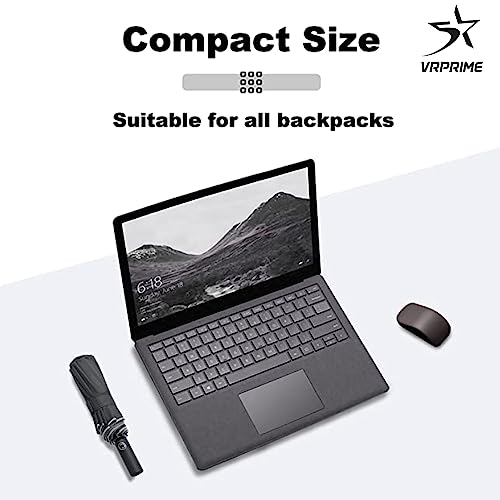Image of VR PRIME Umbrella for Rain | Big Size | 3 Fold Travel Umbrella for Rain, Sun Protection, Windproof Reinforced 10 Dual Ribs, Automatic Open /Close (Black)
