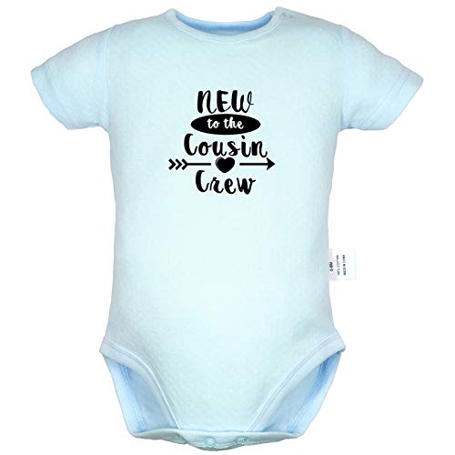 iDzn New to the Cousin Crew Divertenti pagliaccetti, body per neonato, tute originali per neonati, completi interi per bambini da 0 a 24 mesi