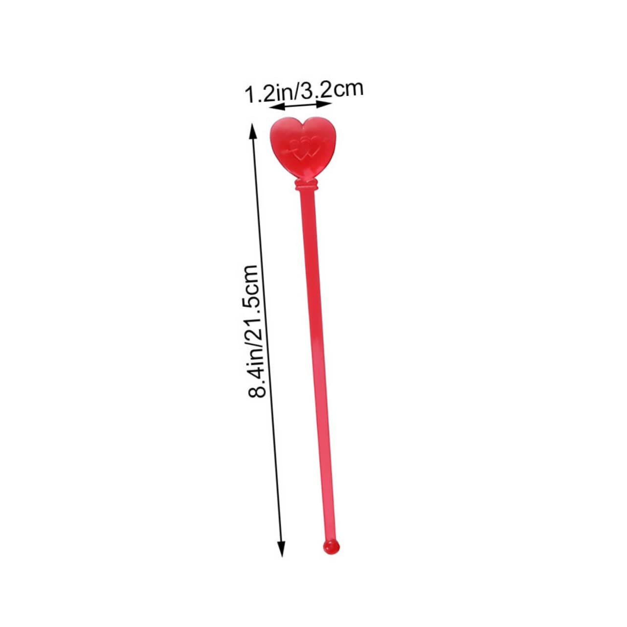 ABOOFAN 80Pcs Creative Acrylic Swizzle Sticks Stirring Sticks for Cocktails Drinks Unique Heart Shape Design for Parties Events Safe for Home Bar Use