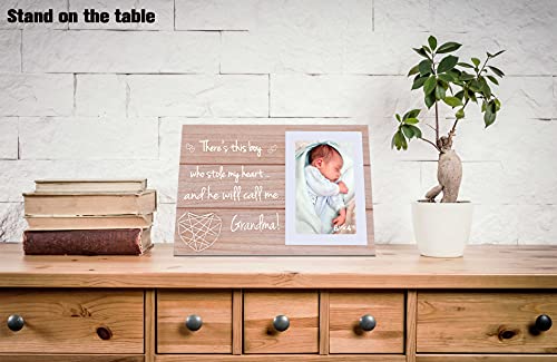 So There's This Boy Who Stole My Heart,And He Will Call Me Grandma - Picture Frame Gift For New Grandma - First Grandchild Photo Frame Gift For Mom Mother #TOP1
