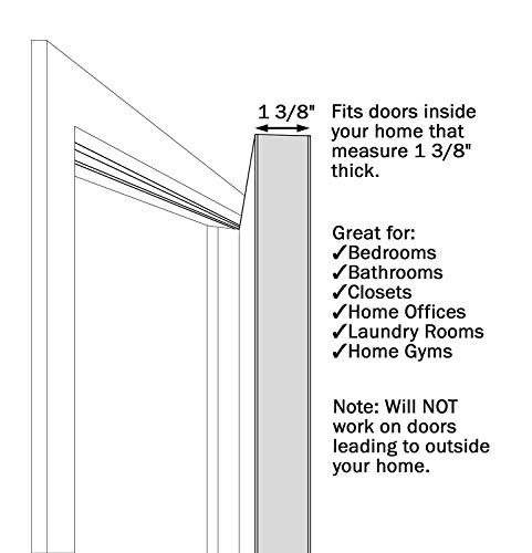 Safety Innovations Child Proof Deluxe Door Top Lock for 1 3/8 inch Thick Interior Doors, (2-Pack)